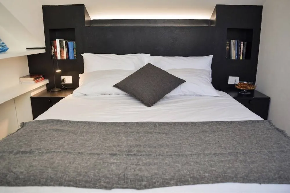 King bed in luxury penthouse